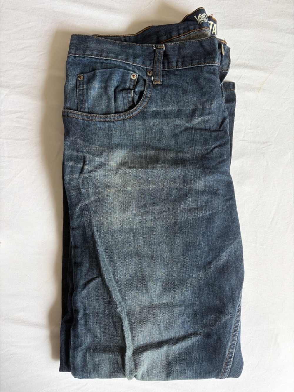 Lee Men’s Indigo Straight Jeans 40 x 30